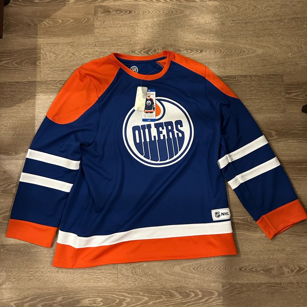 NHL Licensed Authentic  Blue, Orange and White Jersey